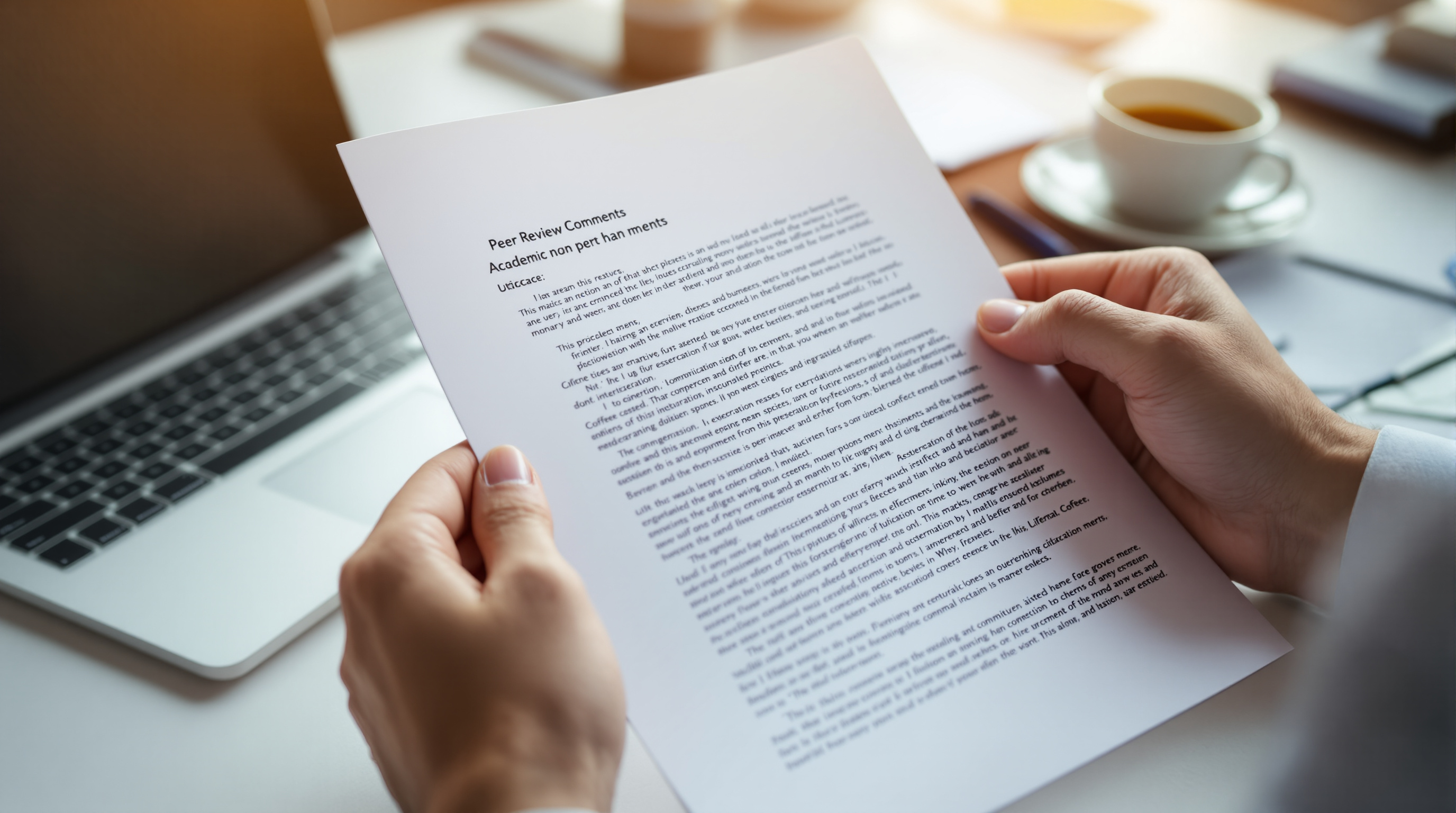 Academic manuscript with peer review annotations